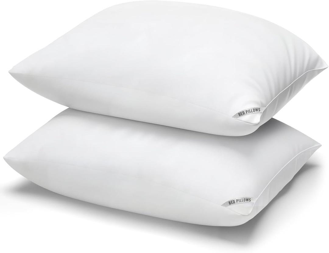 Luxury Hotel Pillows for Sleeping 2 Pack,Bed Pillows Standard Size Set of 2,Down Alternative Filling,Pillows for Back,Stomach and Side Sleepers