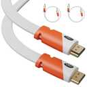 Ultra Clarity Cables Flat HDMI Cable 1.5 ft - 2 Pack - High Speed HDMI Cord - Supports, 4K Video at 60 Hz, 3D, 2160p - HDMI Latest Standard - HDCP 2.2 Compliant, CL3 Rated - 1.5 Feet