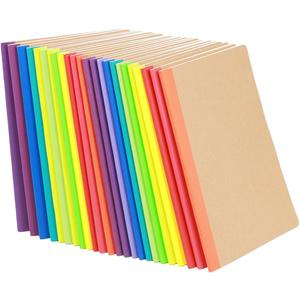 24 Pack Kraft Notebooks, Journals in Bulk for Writing, Blank Paper Sketchbooks, 60 Pages Notebook, 8.3x5.5 Inch, A5 Size, Travel Journal Set, for Gifts, Students and Office Supplies