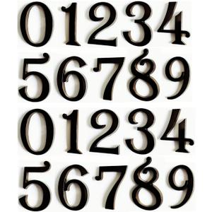 Mailbox Numbers 2 Inch, Black Door Address Number Stickers for Aprtment Office Home Room, Metal Shiny, Indoor or Outside all Suitable. (Dark, 2" - Set of 20)