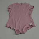 MISSJOY Women Crew Neck Short Sleeve Ribbed Stretchy Casual Slim Fit Bodysuit T Shirts Tops S