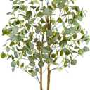 Warmplants Artificial Eucalyptus Tree, 7ft Tall Silk Leaves Fake Plant with Basket for Outdoor Indoor, 83'' Faux Eucalyptus Trees for Home Office Livingroom Floor Décor