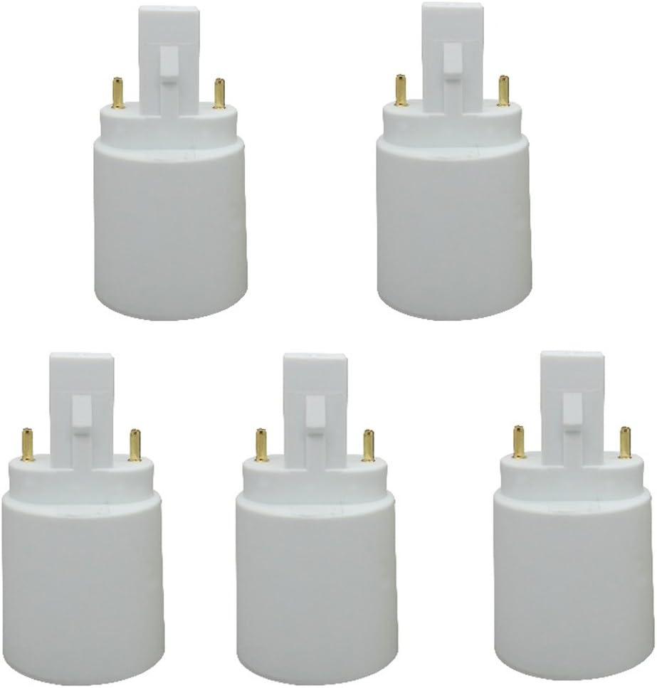 G23 to E27/E26 2-Pin Light Sockets Adapter, Light Bulb Socket, Bulb Base Adapter, Converts LED Light Holder Lamp Adapter Socket Changer (Pack of 5)