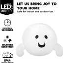 JOYIN Halloween Inflatable Outdoor Decorations, 4.5ft Inflatable Cute Ghost Decoration Lying On The Roof with LEDs, Halloween Blow Up Yard Decor for Parties Roof Decor White