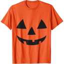 Funny Jack O Lantern Face Pumpkin Halloween Costume Men Boys T-shirt, Small Youth