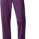 WonderWORK Unisex Drawstring Cargo Scrub Pant Tall (Medium Short, Eggplant)