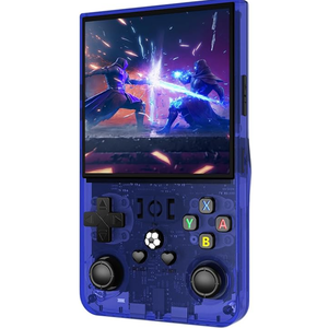 R36MAX Handheld Game Console, Newly Launched 4000mAh Retro Gaming Console Faster & Better Sound Quality, 3.5 Inch IPS Screen 720x720 Open Source Game Player for Kids (128GB)
