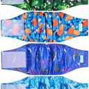wegreeco Belly Bands for Male Dogs, (4 Pack) of Washable Male Dog Diapers, Super Absorbent Dog Belly Band (Fruit, Adventure, Large)