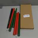 Fovths 7 Pieces Kwanzaa Kinara LED Candles Advent Flameless Taper Candles with Words Kwanzaa 3 Red 3 Green 1 Black Kinara Candle for Kwanzaa Party Celebrates African Americans Traditional Home Decor