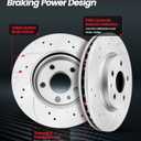 Front Brake Kit Compatible with Chevrolet Cobalt HHR Malibu Pontiac G6 Saturn Ion Redline Replacement 11.65" inch Disc Brake Rotors, 55093 D1028-7932 | Geomet Coated