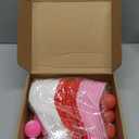 PullCrease 24 Pack Valentine's Day Spoon Relay Race Toy Set , Heart Ball and Spoon Race Game for Indoor Outdoor Office Party Supplies Favors(White, Pink, Red,Bear)