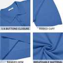 COOFANDY Mens Knit Polo Shirts Casual Short Sleeve Button Down Polo Shirt Classic Golf Shirts, S