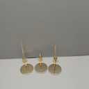 3 Pcs Gold Taper Candle Holders, Gold Candlestick Holderss, Candle Sticks Holder Decor for Mantel Centerpiece Fireplace Wedding Dinning Party Home Cabinet Table Decor(3 Heights)