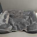 EHEYCIGA Orthopedic Dog Bed for Small Dogs, Waterproof Memory Foam Small Pet Beds with Sides, Non-Slip Bottom and Egg-Crate Foam Medium Dog Couch Bed with Washable Removable Cover, Grey (24.0"L x 18.0"W x 6.0"Th)