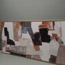 Abstract Wall Art Canvas Minimalist Geometric Line Art Painting Modern Artwork Wall Decor Modern Minimalism Artwork For Living Room Bedroom Dining Room Office 24x48 Inch Framed (Brown)