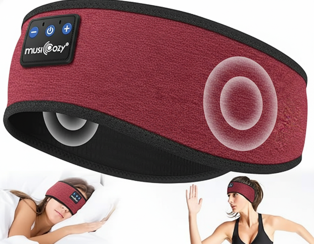 MUSICOZY Sleep Headphones Wireless Bluetooth 5.4 Headband, Music Sports Sleeping Headband Headphones Earbuds Earphones for Women Girls Mom Workout Running Jogging Yoga Cool Gadgets Unique Gifts