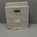 DECOMOMO Felt Storage Bins 13x15x13 Storage Cube Bins with Labels, Baskets for Organizing Shelves (Kallax / 4pcs, Beige)