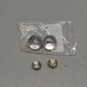 Ball Shaped Glass Lamp Finials, Clear Lamp Shade Top Screw Cap Knob for Decoration - 2Pcs Silver
