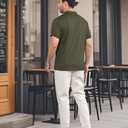 Men's Polo Shirts Short Sleeve Golf Polo T Shirt Lightweight Casual Button Down Shirts Summer Collared with Pocket (Green)