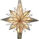 Kurt Adler 10-Light 10-Inch Capiz Classical Multi-Pointed Bethlehem Star Treetop
