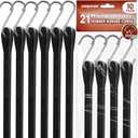 Digank 10 Pack 21" Heavy Duty Bungee Cords with Hooks Metal S Hooks, EPDM Outdoor Tarp Straps for Securing Cargo, Tarps, Canvases in All Weather- Max Stretch 1.5X, Load 180 lbs
