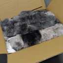 Bigacogo Faux Fur Throw Blanket for Couch, Fuzzy Soft Plush Thick Warm Bubble Blankets for Sofa Bed Living Room Dcor, Cute Luxury Cozy Fluffy Throw Gift for Women Girls, 50"x60", Tie-dye Black