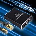 LIEZHUA Upgrade Ethernet Splitter 1 to 3 High Speed 1000Mbps, LAN with USB Power Cable, RJ45 for Cat5/5e/6/7/8 Cable Gigabit Internet [3 Devices Simultaneously Networking]
