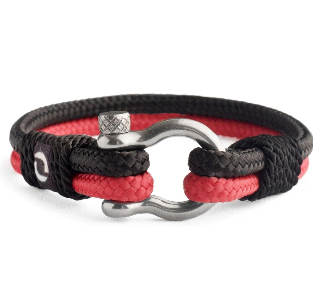 Mens Rope Bracelet - Stainless Steel Silver Shackle, Extremely Durable and Scratch Resistant Waterproof Paracord, Handmade, Nautical Wristband for Men