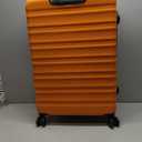 Amazon Basics 30" Hardside Large Checked Luggage, Expandable For Up to 15% More Space, Hardshell Suitcase With Wheels, Scratch-Resistant Surface, Four Multi-directional Wheels, Orange