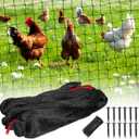 Nylon Bird Netting 50'x50' with 2.4" Square Mesh Hawk Net for Chicken Run, Poultry Netting Aviary Nets Garden Bird Net for Chicken Coop Nettings Roof Hawk Proof