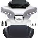 10" Wave Windshield Windscreen Wind Splitter fits for Harley Touring Street Glide FLHX 2023-2024, CVO Street Glide FLHXSE 2023-2024 (Black)