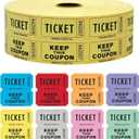 INDIANA TICKET CO. 1000 Count Double Roll Raffle Tickets (Yellow) -Tickets for Fundraisers, Carnivals, Door Prizes, 50/50 Drawings, Food & Drink, Events, Classroom Rewards -1 of 8 Colors - Made in USA