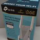 TP-Link RE813XE AXE5400 Wi-Fi 6E Range Extender w/Ethernet Port | 5.4 Gbps Tri-Band Wireless Repeater Amplifier | Up to 2800 Sq. Ft., 96 Devices | 6 GHz Band, 160 MHz | APP Setup | OneMesh Compatible