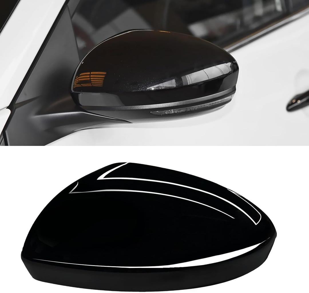 Moonlinks Compatible with Nissan Sentra 2020 2021 2022 2023 2024 Side Mirror Cover Replacement, Glossy Black Left Driver Side Clip-on Mirror Cap for Sentra S/SR/SV/Sense/Advance/Exclusive