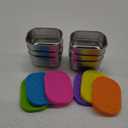 Layhit 6 Pcs Stainless Steel Snack Containers for Kids, 8 oz Lunch Containers with Silicone Lids Small Reusable Metal Food Box for Child Daycare School Home Storage Supplies(Vivid Color)