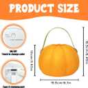 LEDHOLYT Night Light for Kids, Rechargeable LED Pumpkin Cordless Lamp with Control, 7 Colors Dimmable Halloween Lamp for Bedroom Nightstand Camping Decoration Gift (Pumpkin-Yellow)