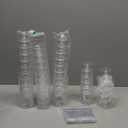 TOFLEN 5 Oz Mini Dessert Cups with Spoons 80 Pcs | Serves 40 | Round Plastic Dessert Goblets Cups for Party Appetizers, Mousse, Pudding, Dessert Shooters Shot Glasses