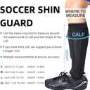 Soccer Shin Guards, Soccer Protective Gear with Calf and Ankle Pads, Shin Guard Pads for Youth and Adult (Medium, Black)