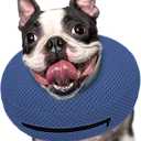 Supet Inflatable Dog Cone Collar for Dogs to Stop Licking, Dog Donut Collar After Surgery, Soft Pet Cone for Dogs, S