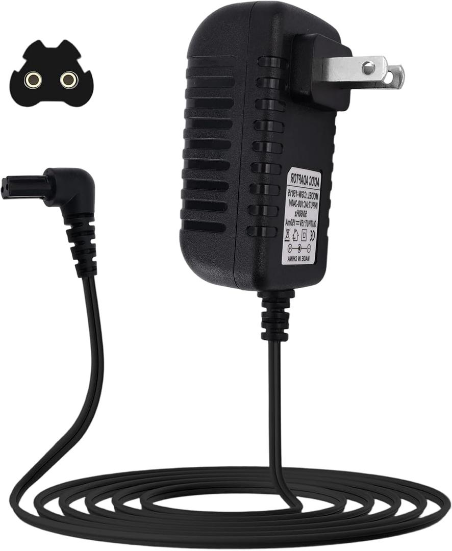 15V Vacuum Replacement Charger for Black+Decker Cordless Dustbuster 90627870 S003AQU1500015 HHVI315JO42 HHVI320JR02 HLVA320JS10 HFVB320J27 (Not for 23V Models) Durable AC Replacement Adapter Parts