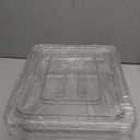 Bekith 2 Pack Clear Polycarbonate Food Pans with Lids, Half Size 4 Inch Deep, Stackable Plastic Food Pans for Commercial Kitchen Restaurant Food Prep, Freezer-Safe