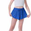 Flowy Shorts for Girls Butterfly Shorts for Kids Teens Preppy Tennis Running Athletic Shorts with Liner (10, Royal Blue)