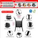 Car Accessories, Organizer Storage Between Front Seats, Purse Handbag Holder of 3 Layers Mesh Net Pocket Bag, Backseat Dog Pet Barrier, Patented