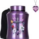 Purple Cross Urns for Ashes for Women Up to 140 LBS, Large Personalized Cremation Urns for Human Ashes Adult Male & Female Decorative and Funeral Keepsake Urn,Love of God Carefully Handcrafted