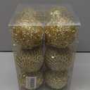 3.15" Christmas Ball Ornaments Glitter Shatterproof Christmas Tree Ornaments Sequin Xmas Hanging Balls Decorations for Wedding Party Holiday(Gold, 12pc-8cm)