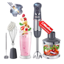 Mueller Multistick 800W 4-in-1 Immersion Blender Handheld, 12 Speed Hand Mixer - Turbo Boost, Heaviest Duty Copper Motor, Titanium Blades Hand Blender, Milk Frother Wand, Whisk, Beaker, Chopper, Grey