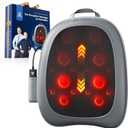 BOB AND BRAD Back Massager for Pain Relief Deep Tissue, FSA EZBack Pro Corded 4D Kneading Shiatsu Back Massager with Heat, HSA Eligible Up and Down Rolling Massage at Office Home, Gift for Man (Grey)