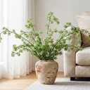 Norme 5 Pcs Artificial Rapeseed Flowers Berry Stems Faux Long Stem Plants Fake Greenery Branches Stems Picks for Vase Filler DIY Spring Home Office Wedding Party Farmhouse Indoor Mantel Decor
