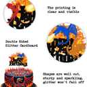 Dragon Cake Topper for Boys Girls Baby Shower Fire-breathing Dragon Knight Castle Party Supplies Glitter Dragon Happy Birthday Cake Decorations