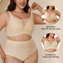 Bra for Women, Deep V Wireless Smooth Seamless Plus Size Bra - Push Up, No Underwire, Full Comfort (XXL)